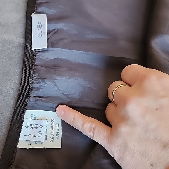 Gunex A-Line Pleated Charcoal Gray Skirt SZ 8 Wool Blend Lined Office Career - Picture 3 of 6